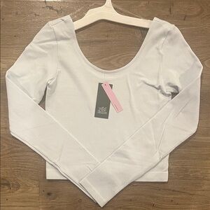 Wild Fable Light Blue Ribbed Long Sleeve Top
